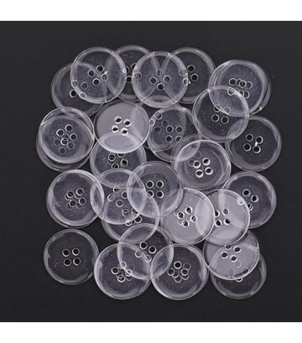 AjorCrafts® 40pcs 18 Crea White Pearlescent Galaxy Effect 2 Holes Sall Round Resin Sewing - View #12