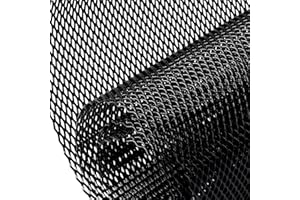 AggAuto 100x33cm Noir grille de course, Taille du trou de Losange de 5×10mm, grille en aluminium, universels grille de radiateur de voiture