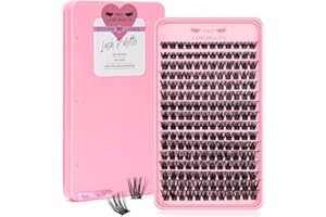 ‎PRO LASHBEAUTY Wimperncluster, 192 Pcs Individuelle Cluster Wimpern DIY Wimpernverlängerung 8-16mm Wimperncluster Volumen Wimpern Super Dünnes Band Wiederverwendbar Weich & Bequem(Into You-01,C-Mix)