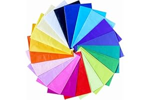 SOL 20pk Large Colourful Tissue Paper Sheets for Wrapping Gifts, 66cm x 50cm - Packaging, Gifting, Crafting, Bright Rainbow Art Papers, Party Decoration, Birthday, Christmas & New Year Gift Bags