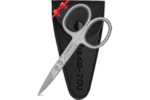 FABINOC® Gerade Nagelscheren für Fingernagel & Zehennägel | Deutscher Qualitäts-Edelstahl | Kleine scharfe Maniküre & Pediküre Schere für Damen & Herren