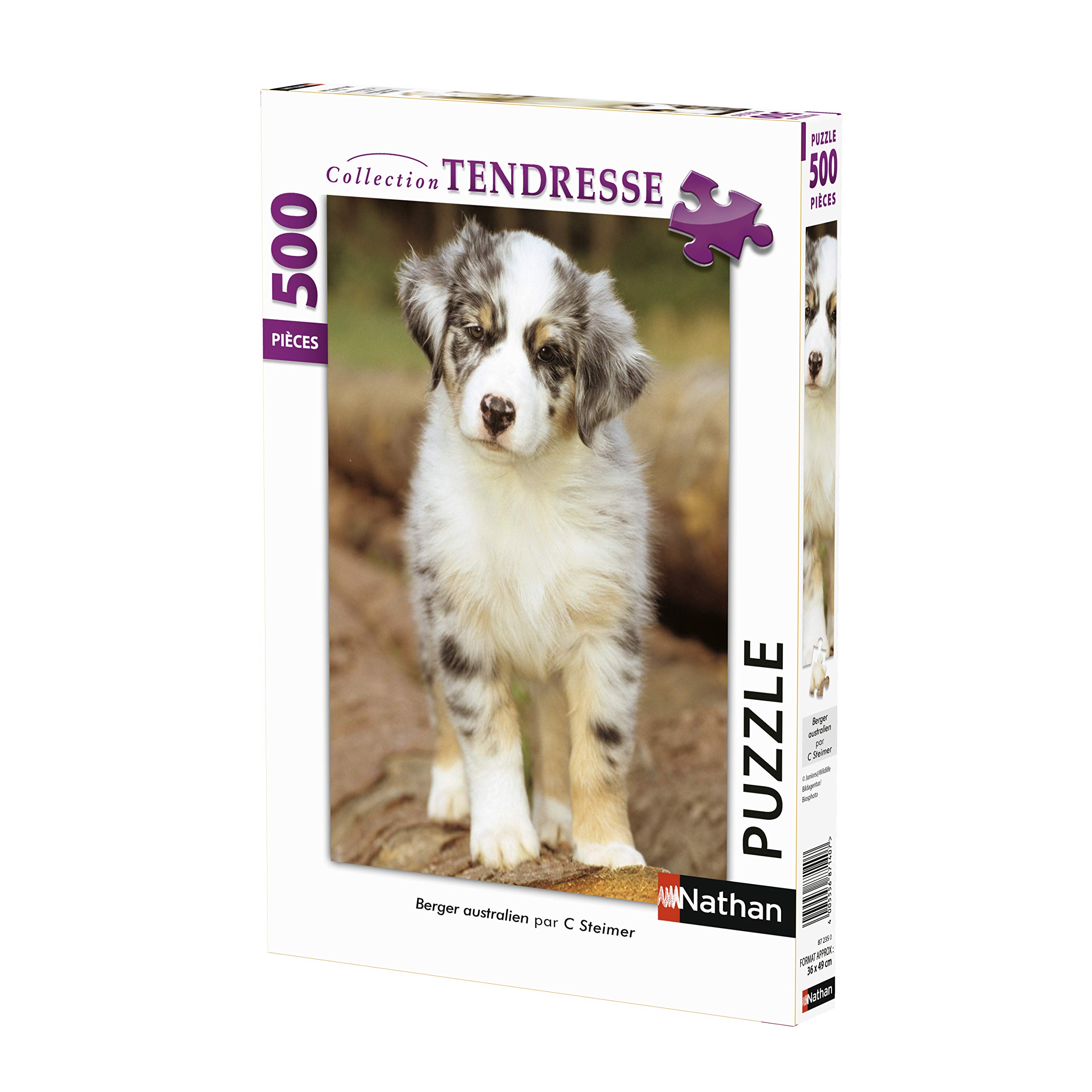Nathan 4005556872350 Puzzle 500 pièces Berger australien Adult, None