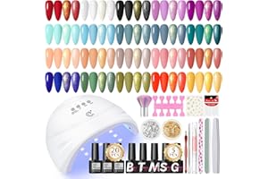 ‎COSCELIA COSCELIA Gel Nagellack Set, 20 Farben Gelnägel Starterset mit U V/LED Lampe, Gel Nagellack Set mit Maniküre Tools komplette Nagelset Gelnägel Kit für Anfänger