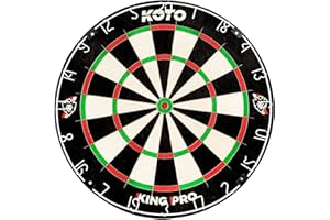KOTO DARTS Cel KOTO King Pro, oficjalny format turniejowy, cienkie okablowanie, czerwony pierścień figurowy, łatwy montaż, profesjonalny i niedrogi