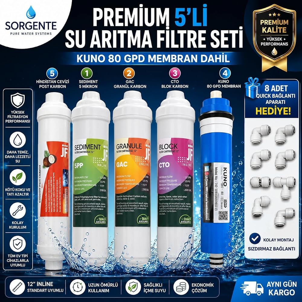 Esli JF inline filtre seti ravent cool (5adet orijinal)