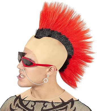 Widmann Perruque Punk Cr&egrave;te Rouge - Adulte - Taille Unique: Amazon.fr:  V&ecirc;tements et accessoires