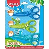 Maped - Scissors for Children - Kidi Craft Children's Scissors Set - Ideal for Learning to Cut - Safe Blades - 3 Designs with