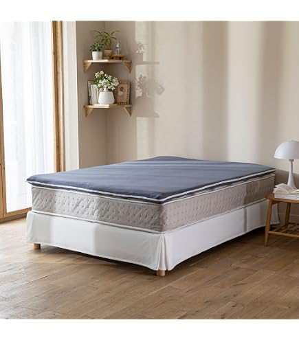 LUCID Housse Protection De Surmatelas Douce Respirante Antidérapante - 90x190 Cm 7,5 Cm - Lavable Machine
