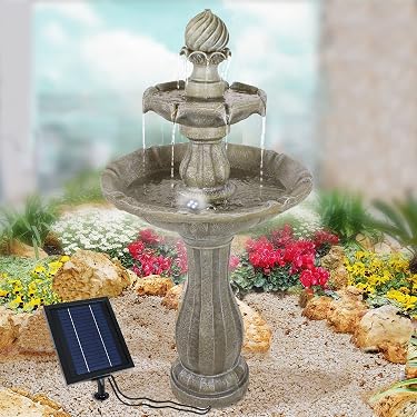 GLEAVI Solar Powered Floating Lotus Fountain – White, 1.2W, 180L/H, For Garden Ponds, Fish Tanks & Outdoor Water Features