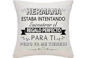 Bommex Funda de cojín Divertido para la Hermana de la Hermana o el Hermano Mejor Regalo para la Hermana Cumpleaños graduación Familia Hermana
