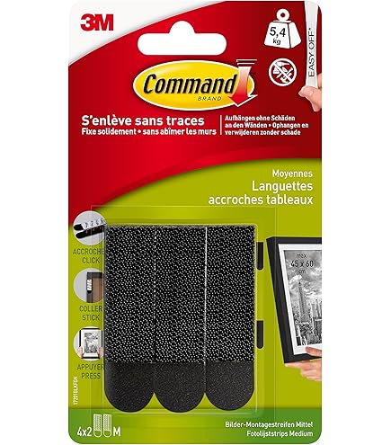 LLPT Languette Accroche Tableau | 24 Paires (48 Bandes) | Small 15 X 50