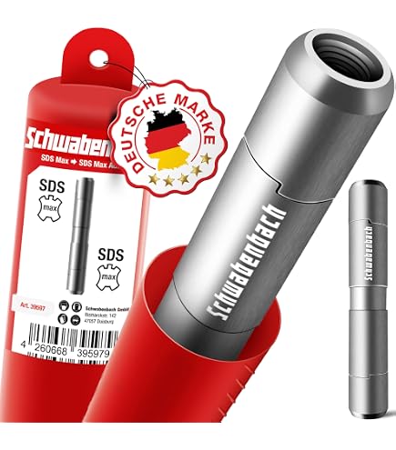 WERHE ® Bohrverlängerung 1000 mm SDS Max auf SDS Max Schaft zu Adapter Aufnahme