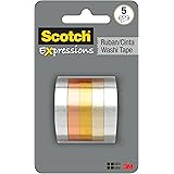 Scotch Expressions Washi Tape Multi Pack, 5 rolls/pk, Thin Foil Collection (C1017-5-P1)