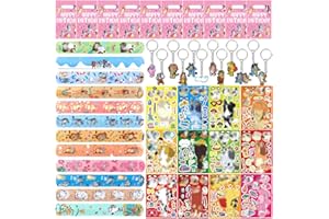 AMAZLUCK Party Bag Fillers for Kids 46PCS, Kids' Party Favours Gaming Party Bags Included Stickers for Party Bags Kids Party Bags Pop Rings Keychains a Range of Party Bag Fillers Halloween Party Bag Fillers