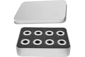 Wanjorlay 16Pcs 608 ABEC-11 6 Bead Ceramic Skateboard Bearings Roller Skate Bearings Ice Skate Bearings Long Board Bearings