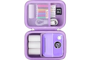 Supmay Kids Camera Case Compatible with Hangrui/HiMont/TIATUA/CalineGam/HiMont/ETIKEZ/Lenudar/MYSTILUCK/GREENKINDER/Kaishengyuan/Luoba/Gofunly Kids Camera Instant Print,Prints Paper Storage Bag,Purple