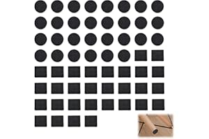 CYLOCRYA 60 Piezas Almohadillas para Muebles, Almohadillas Antideslizantes de Goma, Adhesivos y Resistentes, Mesas, Sofás y Más Muebles, Color Negro