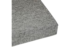 Zoomlie Coussin de banc 2 ou 3 places avec éponge 50D haute densité - Pour jardin, terrasse, intérieur et extérieur (75 x 25 x 5 cm, gris foncé)