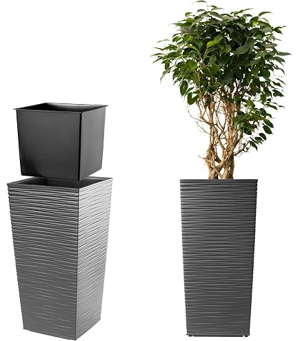 VASO SAHARA 28 CM COLORE GRIGIO - Articoli per fiorai - Bottiglieri Casalinghi