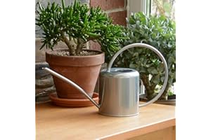 CKB LTD® Gießkanne, 1,4 l, verzinkter Stahl, für Zimmerpflanzen, modernes Design mit schmalem Auslauf und hohem Griff