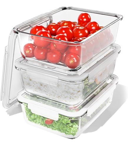 Glasbehälter Set Mit Deckel KUUKA Glasbehälter Set – 4 Größen (370 Ml, 640 Ml, 1050 Ml, 1520 Ml), Luftdicht & Auslaufsicher, Borosilikatglas, Spülmaschinen- & Mikrowellengeeignet – Perfekt Für Meal Prep & Aufbewahrung