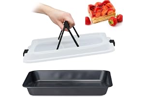Relaxdays bakplåt med lock, 3-i-1 långpanna, ugnsplåt med non-stick-beläggning, ugnspanna, ugnsform