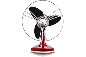 Emerio FN-111794.1 - Ventilador Retro en el Estilo de los años 60 | 30 cm de diámetro, 3 velocidades, oscilación, Cuchillas Suaves, 35 W, diseño único, un Atractivo con Algo Especial | FN-111794.1