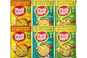 HAMPERLY GIFTS Instant Noodle Bundle Containing Mug Shot Roast Chicken Pasta 55g x2, Chicken & Sweet Corn Noodles 54g x2, Creamy Cheese Pasta 68g x2 (6 Pack)