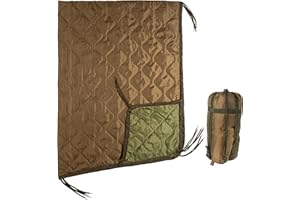 USGI Industries Military Woobie Blanket | Thermal Insulated Camping Blanket, Poncho Liner | Large, Portable, Insulation, Water-Resistant, for Hiking, Survival | Compression Carry Bag