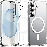 Ehr. Samsung Galaxy S26 Uyumlu Kamera Korumalı Magsafe Wireless Şarj &Ouml;zellikli Airbag Tasarımlı Şeffaf Silikon Kılıf