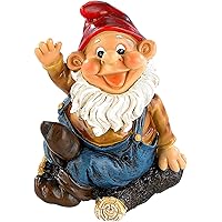 infactory Zwerg: Pfeifender Gartenzwerg Peppi (Garten-Zwerg)