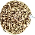 Jasol aari Work Antic Gold Beads for Sarees aari Work embrodery Work etc Pack of 12 Chain Bunch 40 cm/12 chain/1224 Pices (4mm)