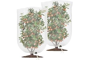 GOTDYBST Pack of 2 Plant Protection Net, Insect Protection Net with Drawstring, Vegetable Net, Bird Protection Net, Flower Protective Net - Protect Plants from Bird Damage (100 x 150 cm)