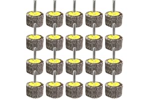 FEIHU Rodillos de láminas, 40X25x6MM grano 80. La muela es adecuada para limpiar óxido/rebabas de soldadura/productos de madera. Apto para todas las herramientas eléctricas/de torno (20 piezas)