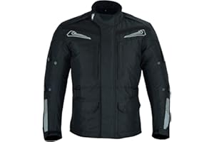 Jet Kurtka motocyklowa, męska, tekstylna, wodoodporna, pancerna, średniej długości, wielofunkcyjna PANTHER