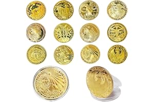 CYQACLSF 12 Constellations Pièce D'or Commémorative De La Collection D'art,Pièce De Monnaie Convient Pour Offrir En Cadeau Piec Or,Constellation Monnaie De Paris,Cadeaux Pour Les Amis Et La Famille