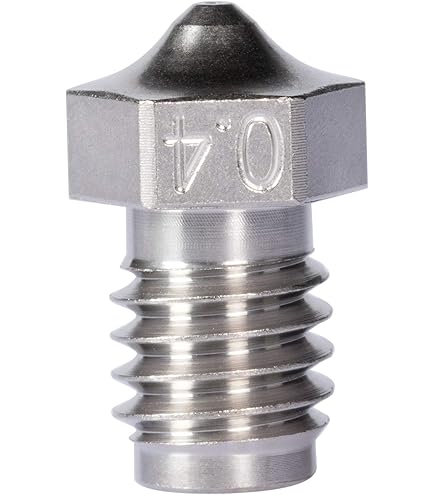 Lot De 4 Buses Laiton 0.4mm Pour Imprimante 3D - Filetage M6, Revêtement Nickel - Compatible V6, Prusa I3, Anycubic