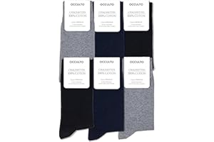 Occulto Chausettes 100% Coton Homme lot de 6 (modèle: Roland)