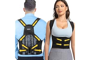 GAINFIT Correcteur de posture redresseur de dos Femme Homme : Ceinture Dorsale Maintien du Dos Droit - Redresse Dos Soutien Lombaire Confortable (L)