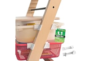 [ TEST SEHR GUT, NOTE 1.1 *] EmSoLi Adapter Weiss für Ikea Trofast Box Korb Drahtkorb, kompatibel mit Stokke Tripp Trapp Baby Hochstuhl, Hochstühle Kinderstuhl Zubehör, Befestigung Kinder Hoch Stuhl