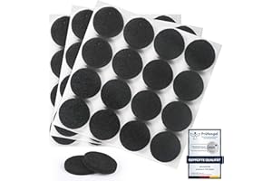 moinkerin 48 Pezzi Feltrini Autoadesivi per Sedie Rotondi 30mm Feltrini per Mobili Pesanti 5mm Thick filtrini sotto la sedia Pavimenti in Legno Antigraffio e Riduzione del Rumore Nero