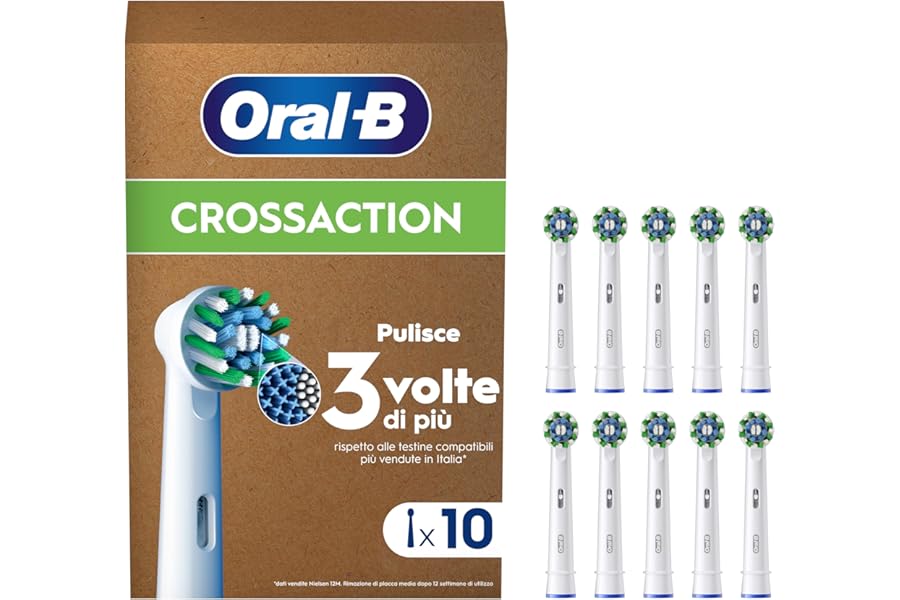 Oral-B Original Replacement Heads for Electric Toothbrush, 10 Pro Cross Action Heads