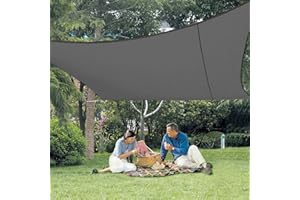 LOVE STORY Toldo Vela 3x4m Rectangular Impermeable Toldo Antracita Toldo Vela de Sombra，PES Poliestere Protección UV al 95% para Actividades al Aire Libre, Jardín, Patio