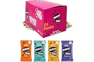 MUNCHY SEEDS Variety Pack - Honey Roasted, Peri Peri, Mega Omega, Salted Caramel - 24-Packs x 25g - Nutritious Seed Mixes Perfect for Lunchboxes and Snacking (6 Pcs Per Flavour) - Gluten-Free Snacks