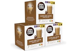 Dolce Gusto NESCAFÉ Café con Leche, Pack 3 x 30 - Total: 90 Cápsulas