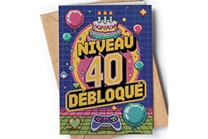 Greeting Cards for Everyone Carte Anniversaire 40 Ans - Cadeau 40 Ans Femme ou Homme, Idée Décoration - Carte Joyeux pour Maman, Papa, Sœur, Frère, Tante, Oncle ou Ami - EU 157