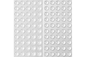 Tenare 100Pcs Patin Silicone Transparent 8mm Autocollant Transparente Pieds Adhésifs Patin Antiderapant Silicone Tampon Amortisseur Transparent Butée de Protection Transparente pour Porte Meubles