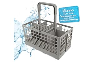 DL-pro Besteckkorb Spülmaschine Universal 24,5x14cm für Bosch 00093046 passend für viele gängige Spülmaschinen wie Bauknecht Siemens Gorenje AEG Privileg robustes Design für sauberes Besteck