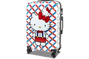 Xonic Design Reisekoffer - Hartschalen-Koffer mit 360° Leichtlauf-Rollen - hochwertiger Trolley mit Zahlenschloss Polycarbonat in M-L-XL oder Set (Kitty, L)