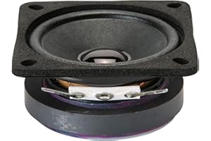 Visaton FRS 7 – Speaker (Black, on Plaster/Ceiling, 200 – 20000 Hz, 66.5 x 66.5 x 31 mm, Grille FRS 7)